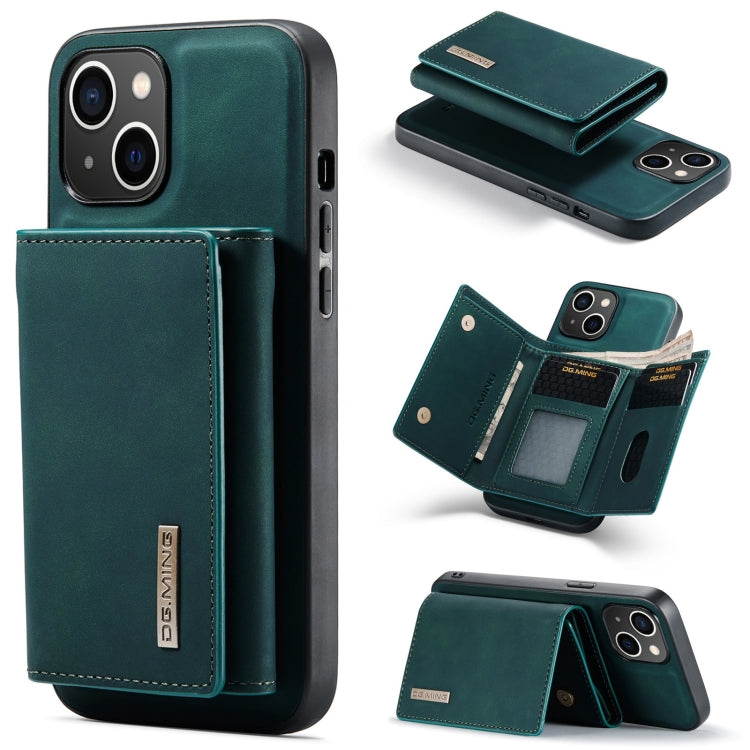 DG.MING M1 Series 3-Fold Multi Card Wallet Leather Phone Case, For iPhone 15