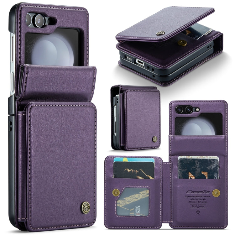 CaseMe C22 PC+TPU Business Style RFID Anti-theft Leather Phone Case, For Samsung Galaxy Z Flip6 / Flip7 FE, For Samsung Galaxy Z Flip5