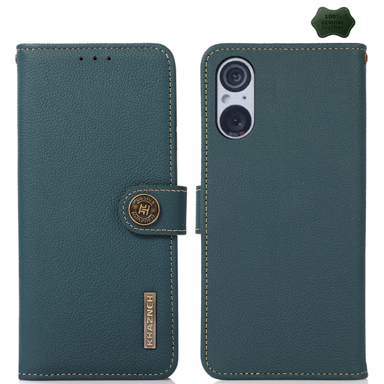 KHAZNEH Custer Genuine Leather RFID Phone Case, For Sony Xperia 1 VIII, For Sony Xperia 10 VI, For Sony Xperia 1 VI, For Sony Xperia 5 V