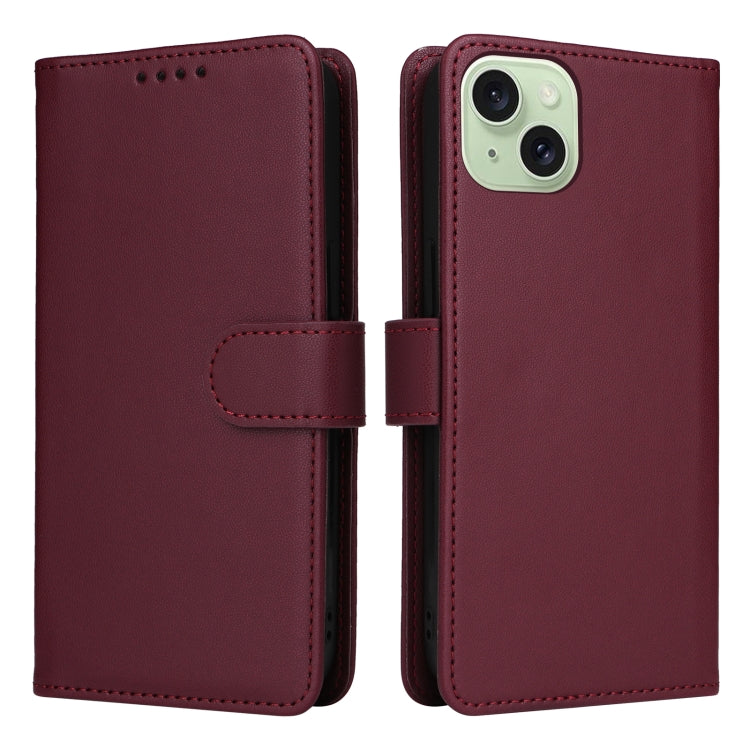 BETOPNICE BN-005 2 in 1 Detachable Imitate Genuine Leather Phone Case, For iPhone 16, For iPhone 15 Pro Max, For iPhone 15 Pro, For iPhone 15 Plus