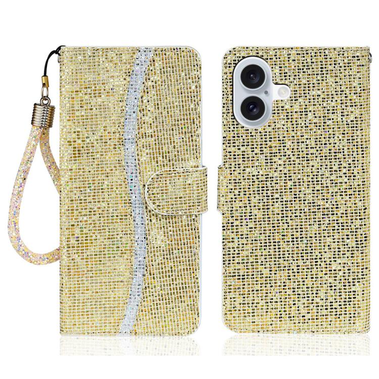 Glitter Powder Filp Leather Phone Case, For iPhone 18 Pro / 17 Pro, For iPhone 18 Pro Max / 17 Pro Max, For iPhone 17e / 16e, For iPhone 17