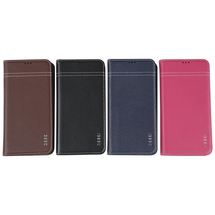 GEBEI Top-grain Horizontal Flip Leather Phone Case, For iPhone 18 Pro / 17 Pro, For iPhone 18 Pro Max / 17 Pro Max, For iPhone 17e / 16e, For iPhone 17, For iPhone Air, For iPhone 16 Pro Max