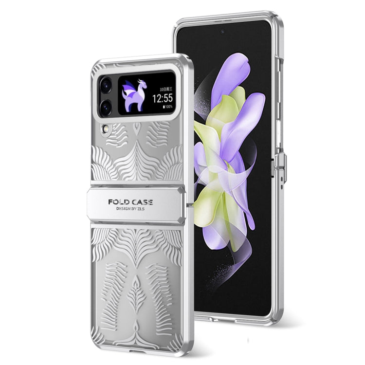 Angel Wings Electroplated Frosted Phone Case, For Samsung Galaxy Z Flip4 5G, For Samsung Galaxy Z Flip3 5G