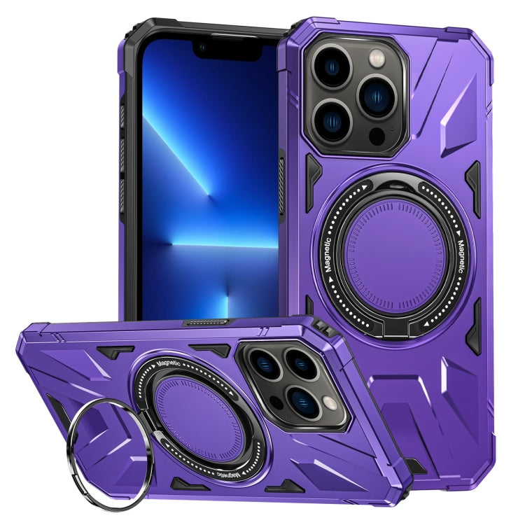 MagSafe Magnetic Shockproof Phone Case with Ring Holder, For iPhone 14 Pro Max, For iPhone 13 Pro Max, For iPhone 13 Pro