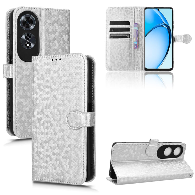 Honeycomb Dot Texture Leather Phone Case, For OPPO Reno12 Pro 5G Global, For OPPO Reno12 5G Global, For OPPO K12x 5G, For OPPO A60 4G