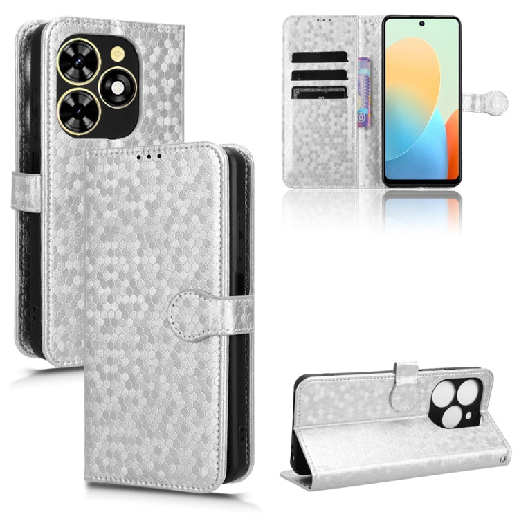 Honeycomb Dot Texture Leather Phone Case, For Tecno Pop 8
