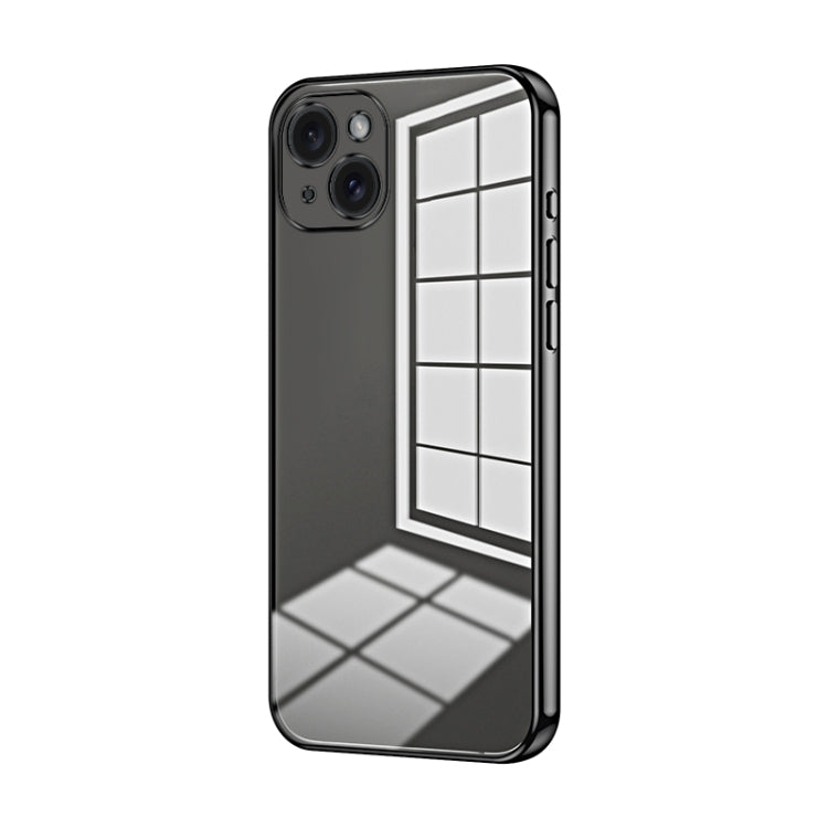 Transparent Plating Fine Hole Phone Case, For iPhone 15 Pro Max, For iPhone 15 Pro, For iPhone 15 Plus