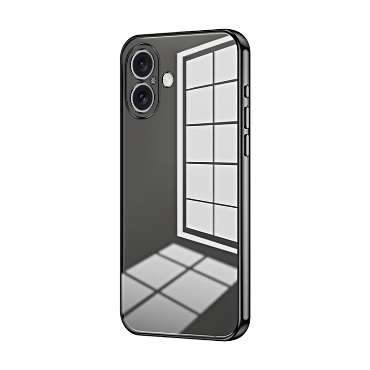Transparent Plating Fine Hole Phone Case, For iPhone 16 Pro, For iPhone 16 Plus, For iPhone 16