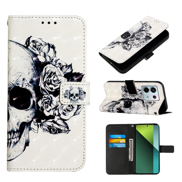 3D Painting Horizontal Flip Leather Phone Case, For Xiaomi Redmi Note 13 Pro+ 5G, For Xiaomi Redmi Note 13 Pro 5G Global