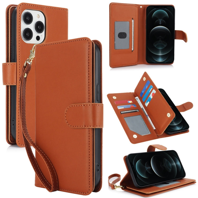 Multi-Card Wallet RFID Leather Phone Case, For iPhone 13 Pro, For iPhone 13, For iPhone 12 Pro Max