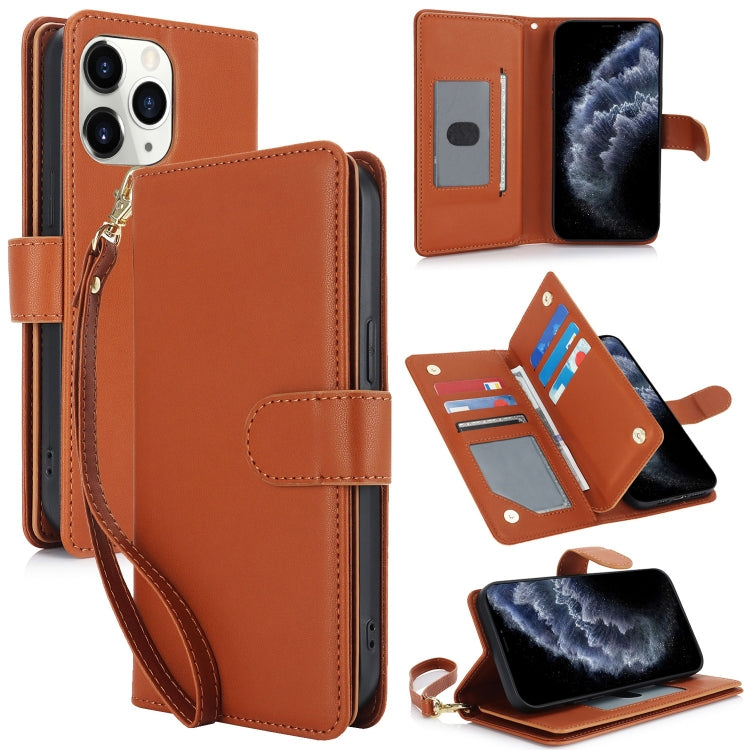 Multi-Card Wallet RFID Leather Phone Case, For iPhone 11 Pro