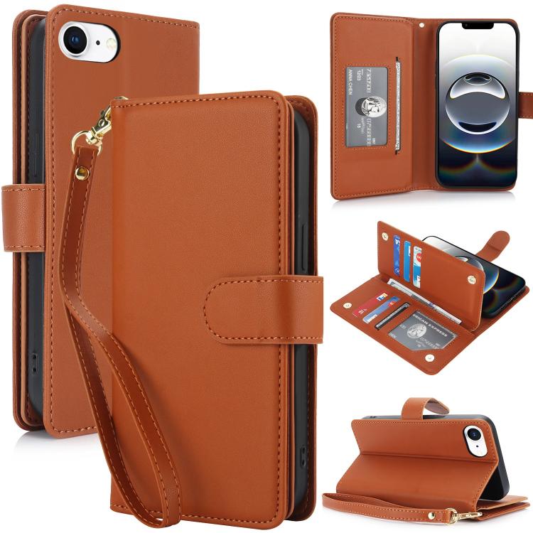 Multi-Card Wallet RFID Leather Phone Case, For iPhone 18 Pro / 17 Pro, For iPhone 18 Pro Max / 17 Pro Max, For iPhone 17e / 16e