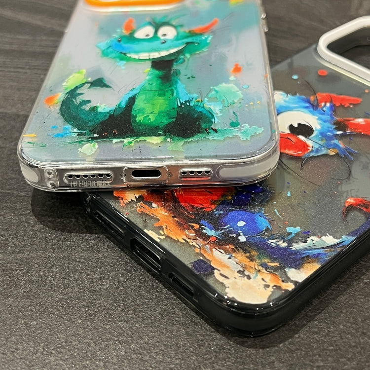 Splash-ink AI Cute Dragon PC Hybrid TPU Phone Case, For iPhone 11