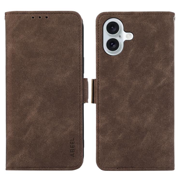 ABEEL Frosted Magnetic RFID Leather Phone Case, For iPhone 18 Pro / 17 Pro, For iPhone 18 Pro Max / 17 Pro Max, For iPhone 16e / 17e, For iPhone 17
