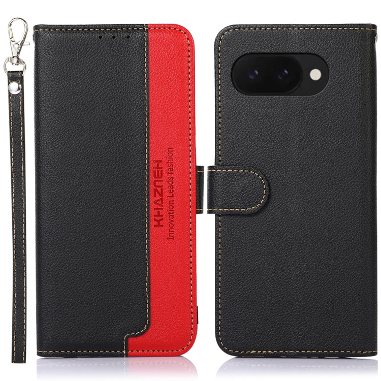 KHAZNEH Litchi Texture Leather RFID Phone Case, For Google Pixel 11 Pro XL, For Google Pixel 11 / 11 Pro, For Google Pixel 10a, For Google Pixel 10 Pro / 9 Pro, For Google Pixel 10 / 9, For Google Pixel 9a