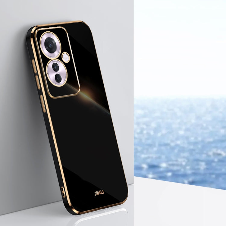 XINLI Straight Edge 6D Electroplate TPU Phone Case, For OPPO A60 4G, For OPPO K12, For OPPO Reno11 F
