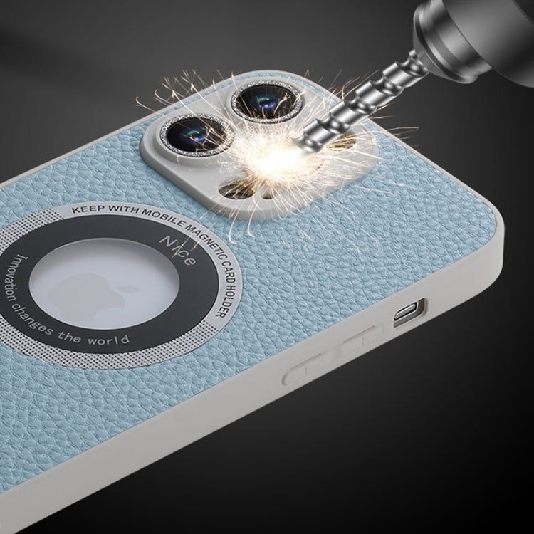 Litchi Texture MagSafe TPU Full Coverage Shockproof Phone Case, For iPhone 15 Pro Max, For iPhone 15 Pro, For iPhone 15 Plus, For iPhone 15
