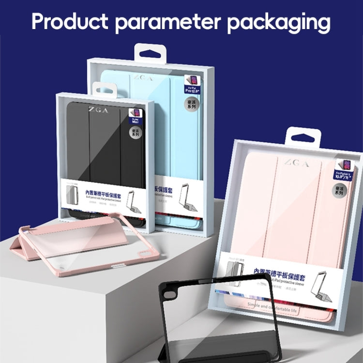 ZGA Tri-Fold Voltage Smart Leather Tablet Case, For iPad Pro 12.9 2022/2021/2020, For iPad Pro 11 2022 / 2021 / 2020, For iPad Air 10.9 2022 / 2020, For iPad 10th Gen 10.9 2022, For iPad 10.2 2021/2020/2019