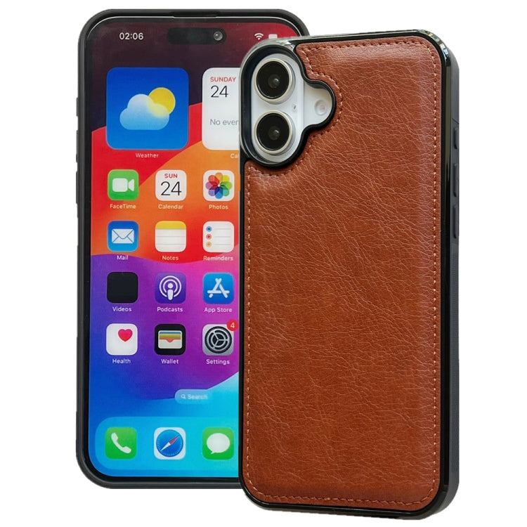 Cowhide Texture Back Cover Phone Case, For iPhone Air, For iPhone 16 Pro Max, For iPhone 16 Pro, For iPhone 16 Plus