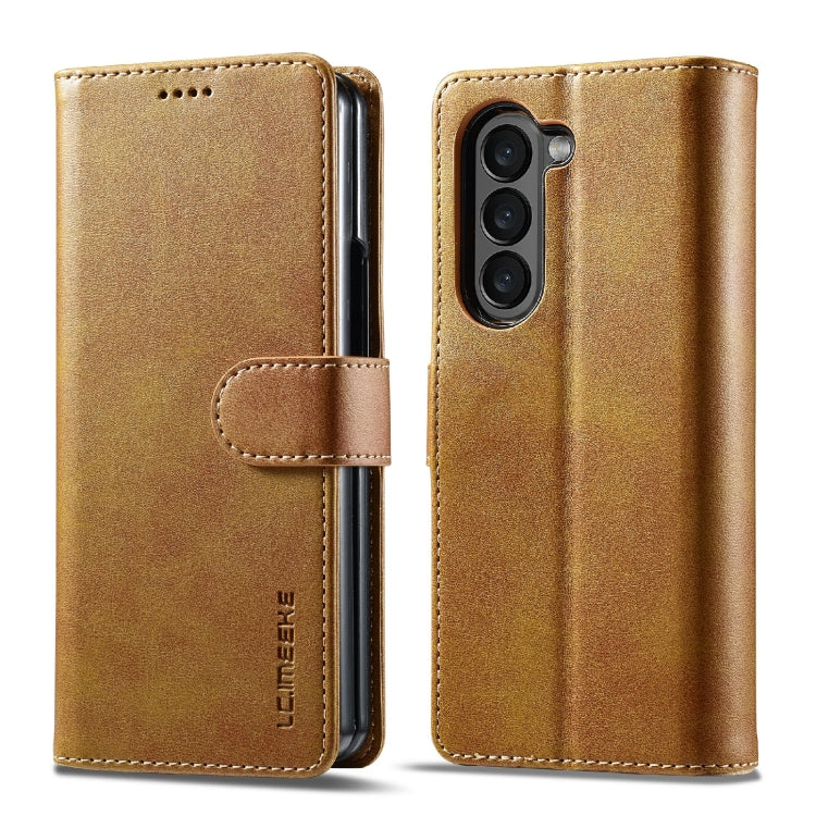 LC.IMEEKE Calf Texture Leather Phone Case, For Samsung Galaxy Z Flip7 5G, For Samsung Galaxy Z Fold6 5G