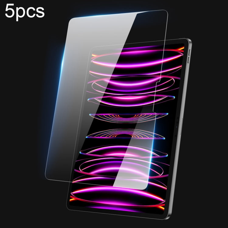 5pcs DUX DUCIS 0.33mm 9H HD Full Screen Tempered Glass Film, For iPad Pro 13 2025 / 2024, For iPad Pro 11 2025 / 2024, For iPad 2025 / 2022, For iPad Air 11 2024 / 2025, For iPad mini 6 / mini 2024, For iPad Pro 12.9 2020/2021/2022