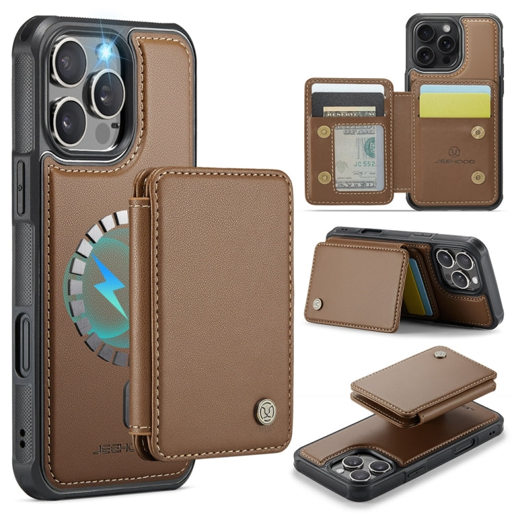 JEEHOOD J05 Business Magnetic Style RFID Leather Phone Case, For iPhone 17 Pro, For iPhone 17, For iPhone Air, For iPhone 16 Pro Max