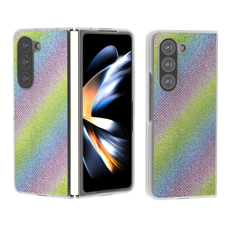 Frosted Transparent Edge Diamond Phone Case, For Samsung Galaxy Z Fold6 5G, For Samsung Galaxy Z Fold5