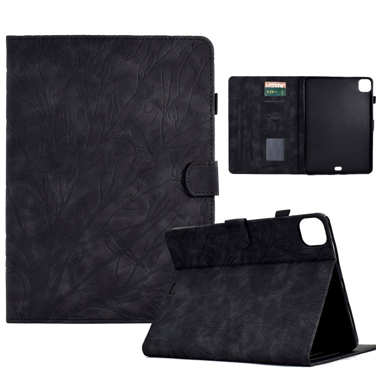 Fortune Tree Embossed Leather Smart Tablet Case, For iPad Pro 11 2025 / 2024