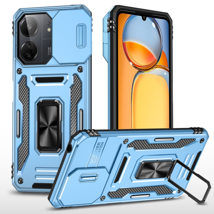 Armor PC + TPU Camera Shield Phone Case, For Redmi 14C, For Xiaomi Redmi Note 13 Pro 4G, For Xiaomi Poco X6 Pro/Redmi K70E