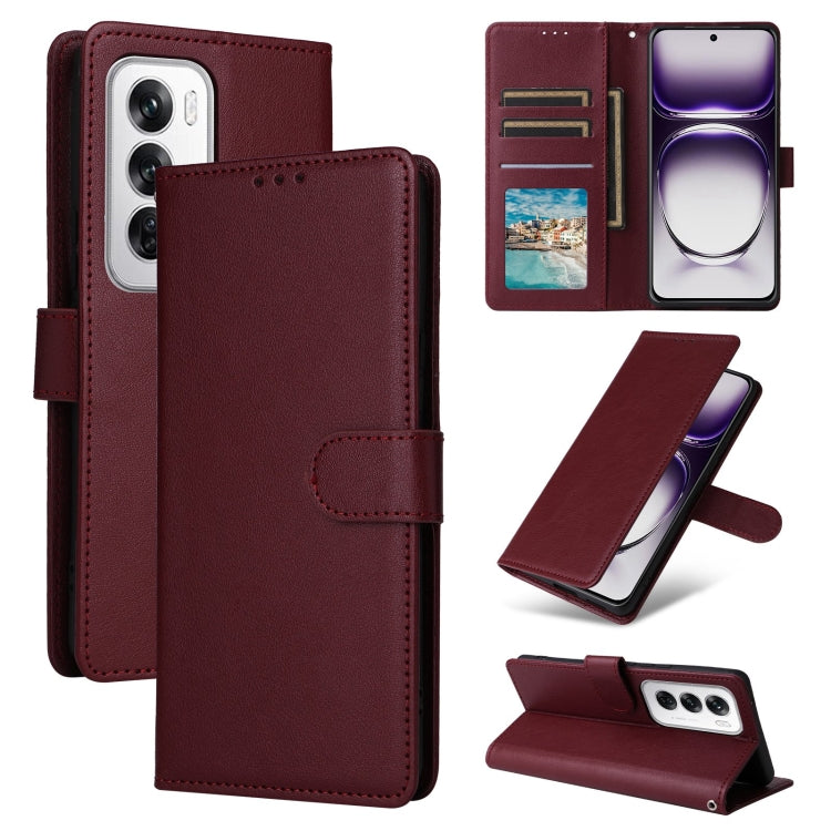 3-Card Slots Multifunctional Leather Phone Case, For OPPO Find X8, For OPPO A3 4G / 5G Global, For OPPO Reno12 F 4G / 5G, For OPPO Reno12 Pro 5G Global