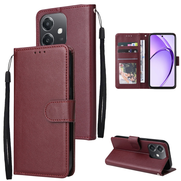 3-Card Slots Multifunctional Leather Phone Case, For OPPO Reno13 5G Global, For OPPO Reno13 F 4G / 5G, For OPPO Find X8, For OPPO A3 4G / 5G Global