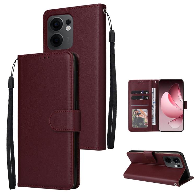 3-Card Slots Multifunctional Leather Phone Case, For OPPO A5 Pro 4G / 5G Global, For OPPO Reno13 Pro 5G Global, For OPPO Reno13 5G Global, For OPPO Reno13 F 4G / 5G