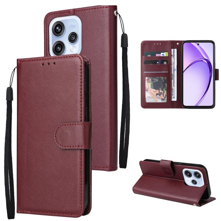 3-Card Slots Multifunctional Leather Phone Case, For OPPO A6x / A6 4G / 5G Global, For OPPO Reno15 F 5G Global, For OPPO Reno15 Pro Max 5G Global, For OPPO Reno15 Pro 5G Global