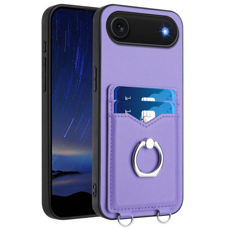 R20 Ring Card Holder Phone Case, For iPhone 18 Pro / 17 Pro, For iPhone 18 Pro Max / 17 Pro Max, For iPhone 17, For iPhone Air
