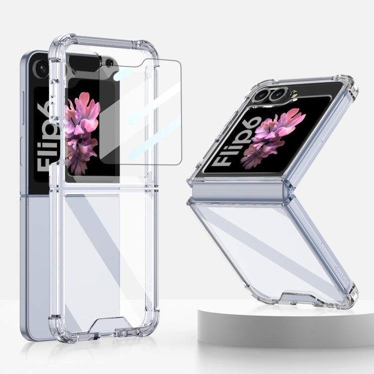 GKK Airbag Full Coverage Phone Case with Tempered Film, For Samsung Galaxy Z Flip6 / Flip7 FE