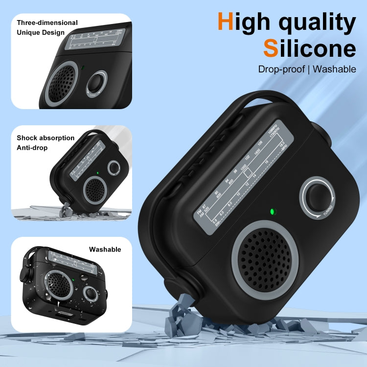 Radio Style Wireless Bluetooth Earphones Shockproof Protective Case, For AirPods 2 / 1