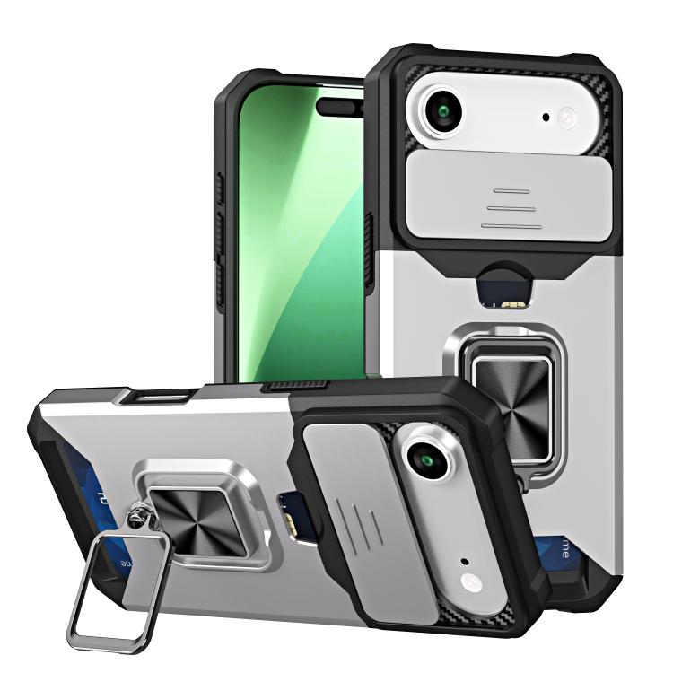 Camera Shield Card Slot PC+TPU Phone Case, For iPhone 17 Pro Max, For iPhone 17 Pro, For iPhone Air