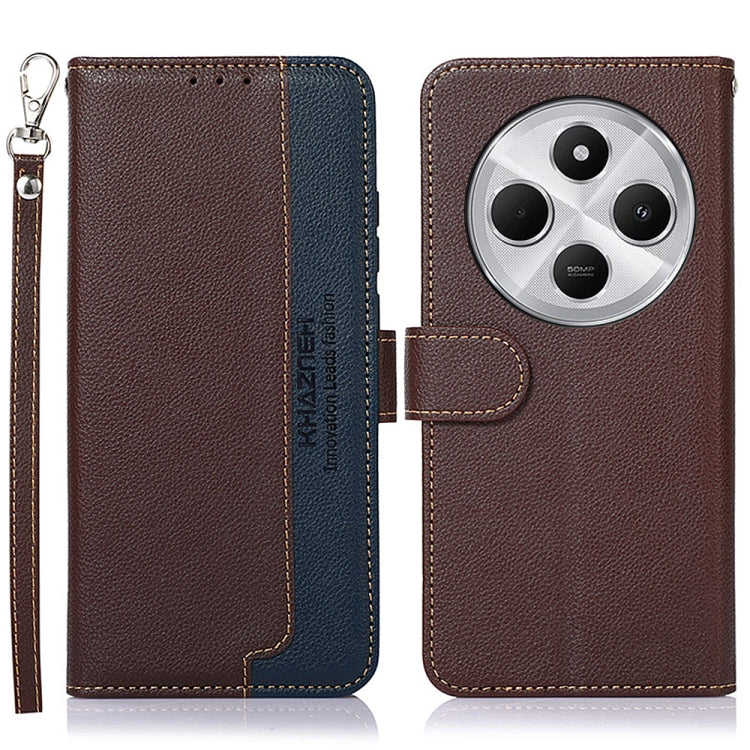 KHAZNEH Litchi Texture Leather RFID Phone Case, For Redmi Note 14 4G 164.84mm, For Redmi Turbo 4 Pro, For Redmi Turbo 4, For Redmi Note 14 Pro 4G / 14 Pro+ 5G Global, For Redmi Note 14 4G Global 163.25mm, For Redmi 14C 4G