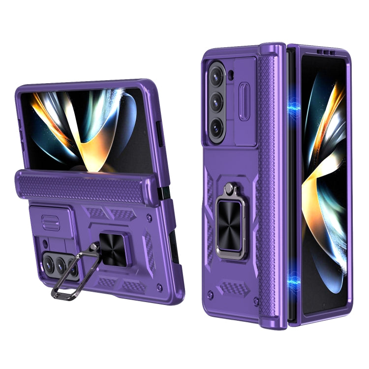 Sliding Window Hinge Phone Case with Ring Stand, For Samsung Galaxy Z Fold7 5G, For Samsung Galaxy Z Flip7 5G, For Samsung Galaxy Z Flip6 / Flip7 FE, For Samsung Galaxy Z Fold6 5G