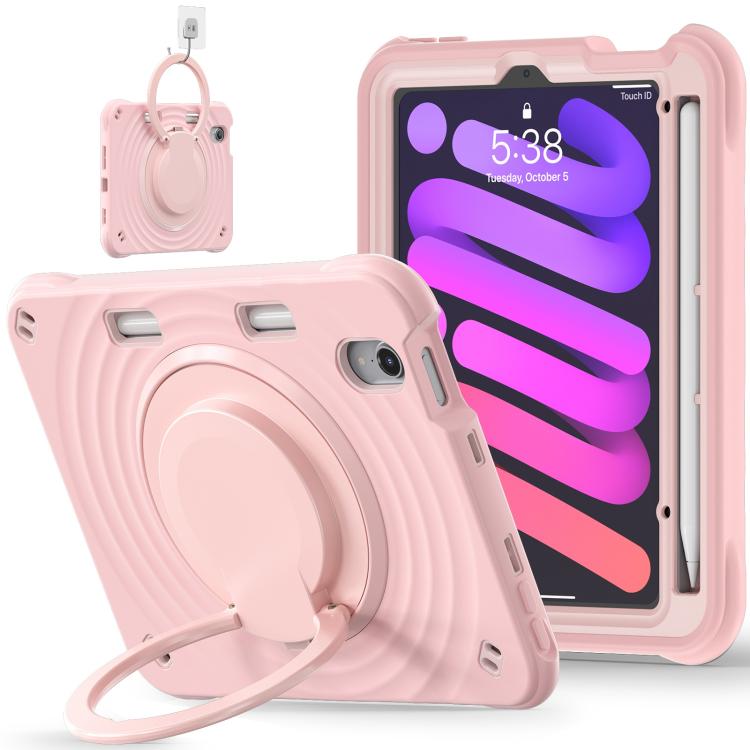 Rotation Handle Holder Silicone Hybrid PC Tablet Case, For iPad Air 13 2026 / 2025 / 2024, For iPad Air 11 2026 / 2025 / 2024, For iPad Pro 13 2025 / 2024, For iPad Pro 11 2025 / 2024, For iPad 10th Gen 10.9 2022, For iPad mini 2024 / mini 6