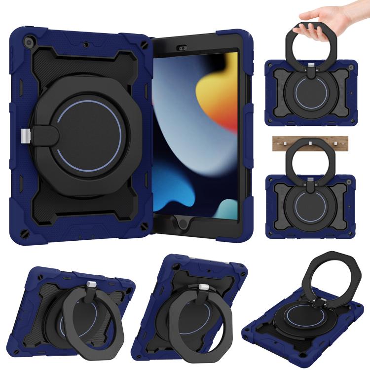 Armor Portable Rotating Ring Holder Silicone Tablet Case with Pen Slot, For iPad mini 6 / mini 2024, For iPad 2022, For iPad 10.2 2019 / 2020 / 2021