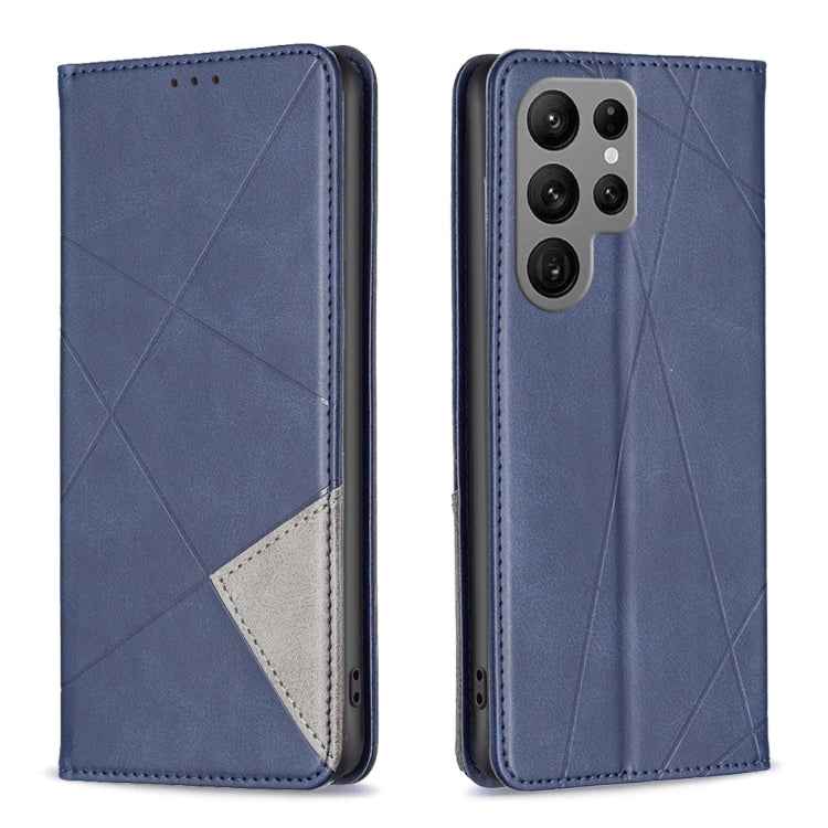 Rhombus Texture Magnetic Leather Phone Case, For Samsung Galaxy S25 Edge 5G, For Samsung Galaxy S25 5G, For Samsung Galaxy S25+ 5G, For Samsung Galaxy S25 Ultra 5G