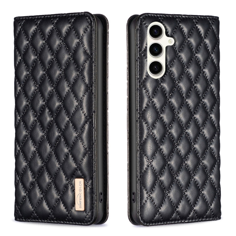 Diamond Lattice Magnetic Leather Flip Phone Case, For Samsung Galaxy S25 5G, For Samsung Galaxy S25+ 5G, For Samsung Galaxy S25 Ultra 5G, For Samsung Galaxy S24 FE 5G