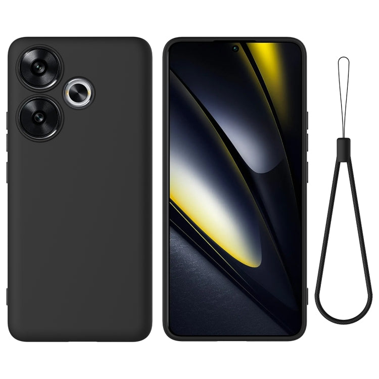 Solid Color Liquid Silicone Dropproof Full Coverage Phone Case, For Redmi A3x, For Redmi Turbo 3