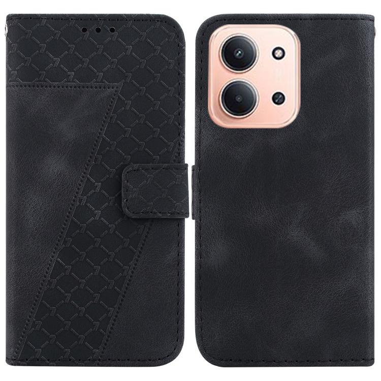 Seven-shaped Embossed Leather Phone Case, For Redmi Note 15 Pro+ 5G 163.3mm / Poco M8 Pro 5G, For Redmi Note 15 4G / 5G 164mm / Poco M8 5G, For Redmi Note 15 Pro 5G Global 163.6mm, For Redmi 15C 5G / 4G EU 173mm / Poco C85 5G