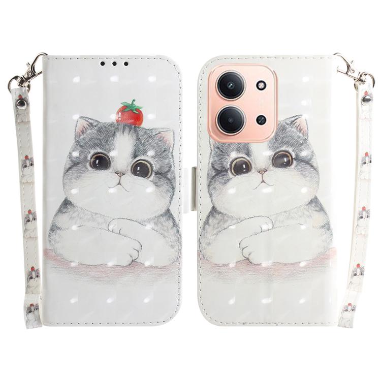 3D Colored Flip Leather Phone Case, For Redmi Note 15 Pro 5G Global 163.6mm, For Redmi 15C 5G / 4G EU 173mm / Poco C85 5G