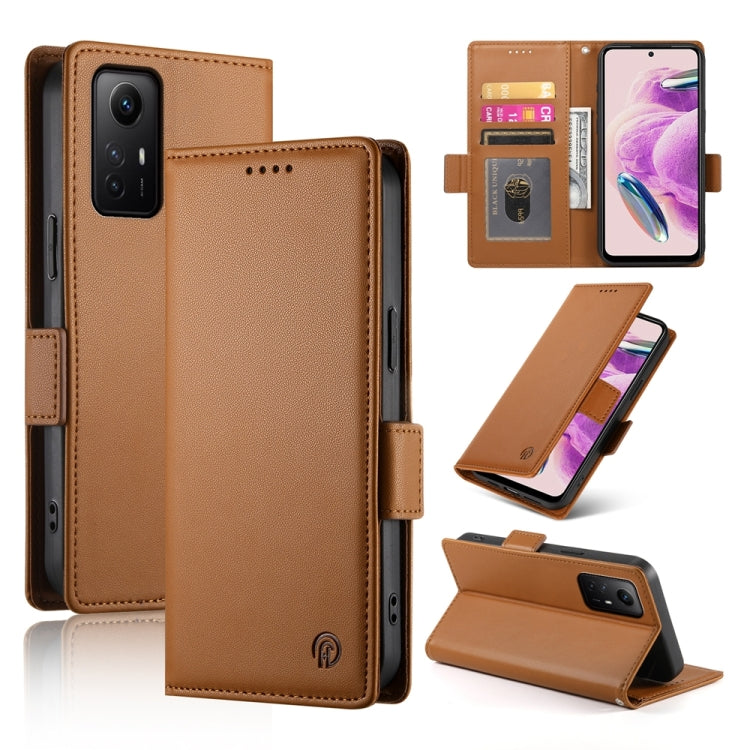 Side Buckle Magnetic Frosted Leather Phone Case