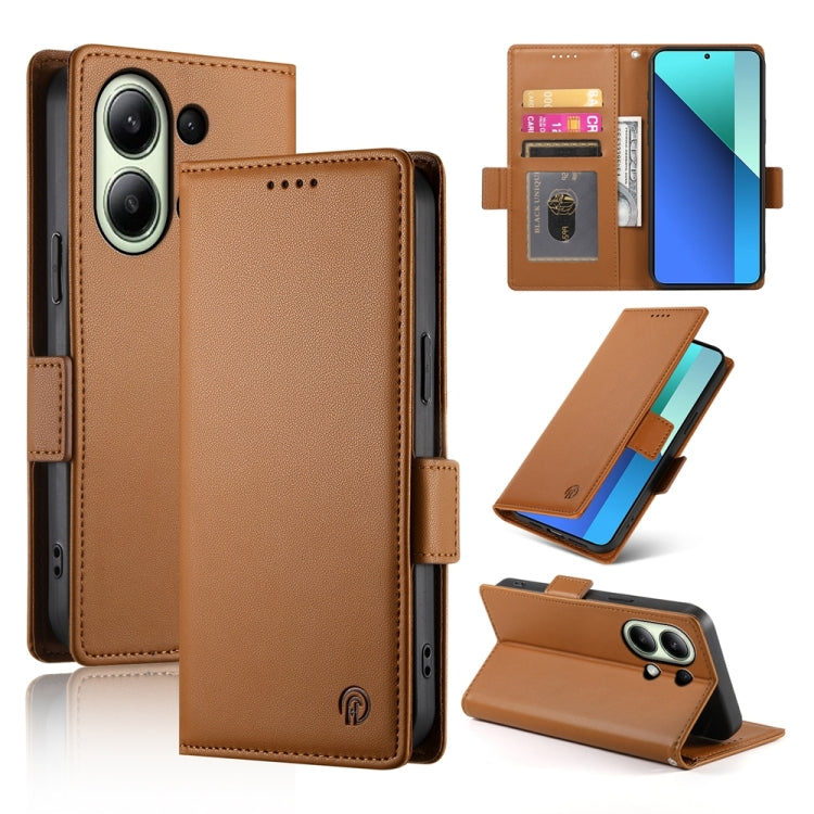 Side Buckle Magnetic Frosted Leather Phone Case