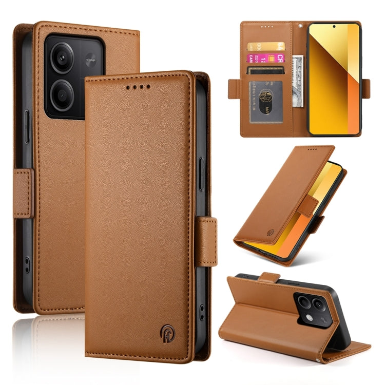 Side Buckle Magnetic Frosted Leather Phone Case