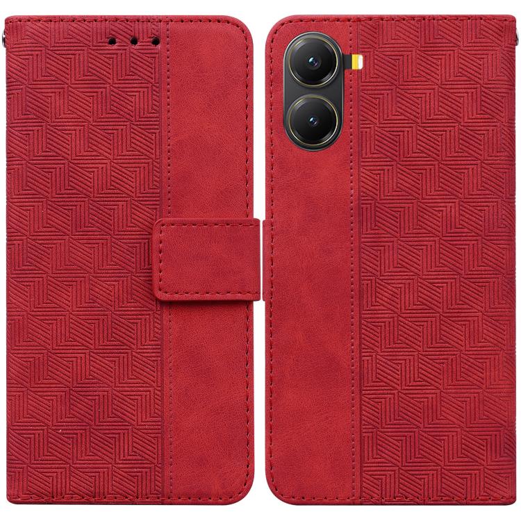 Geometric Embossed Leather Phone Case